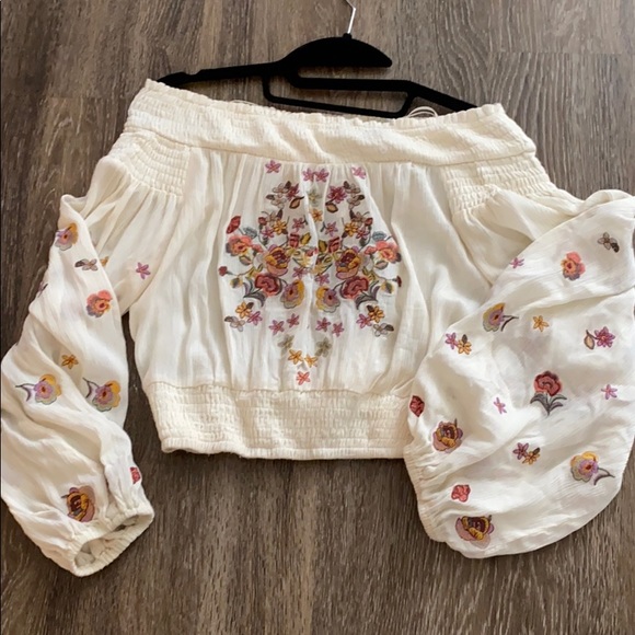 Altar’d State Boho Embroidered Top with Sleeve - Picture 1 of 6